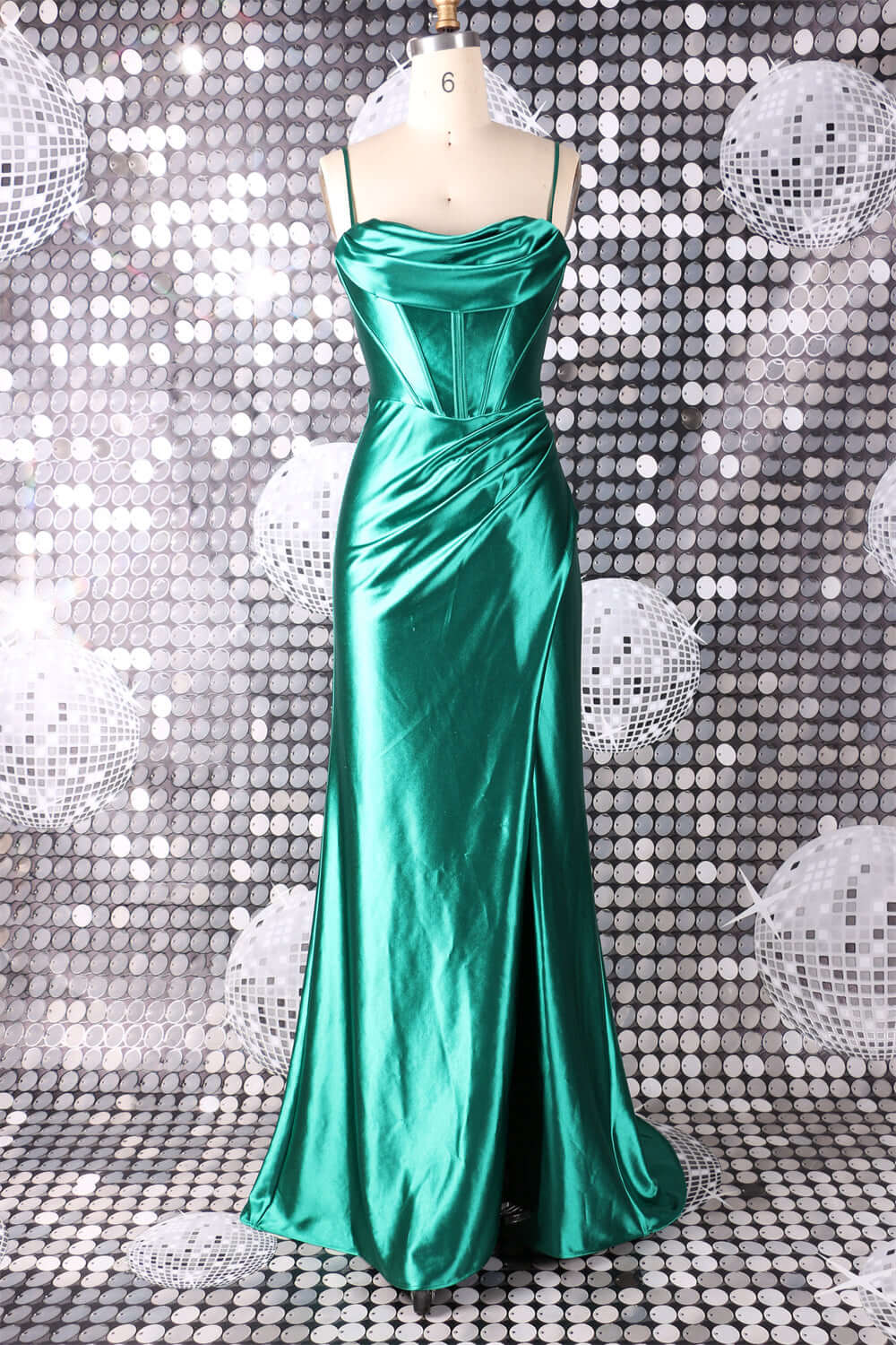 Emerald green formal dress